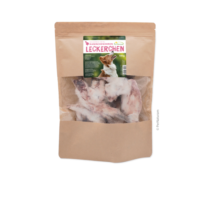 Konijnenoren met vacht 100 g