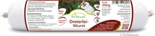 Drie soorten worst (250g)
