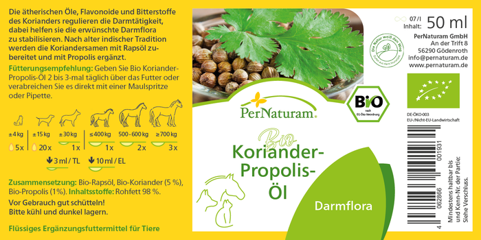 Bio Koriander-Propolis-Öl