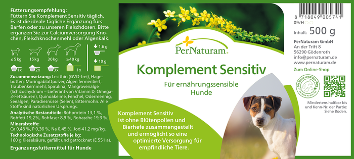 Komplement Sensitiv - Für ernährungssensible Hunde