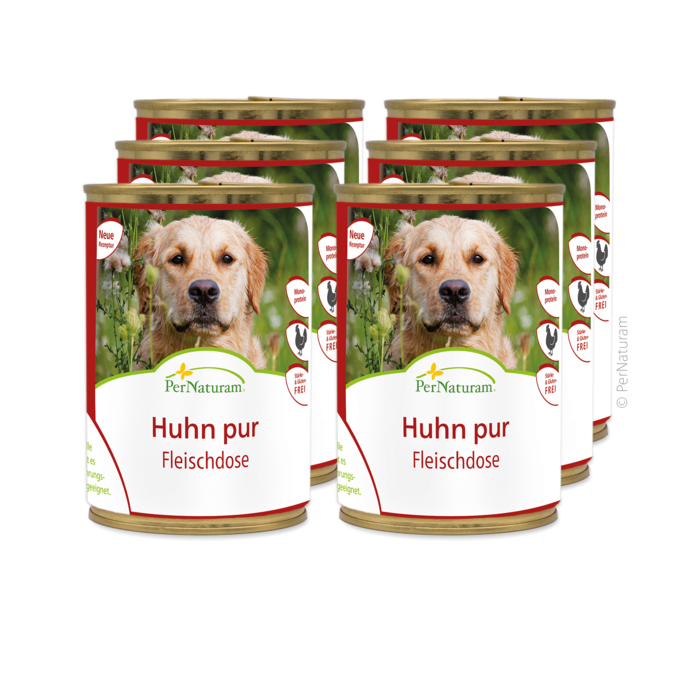 Tinned meat - pure chicken 6 x 400 g