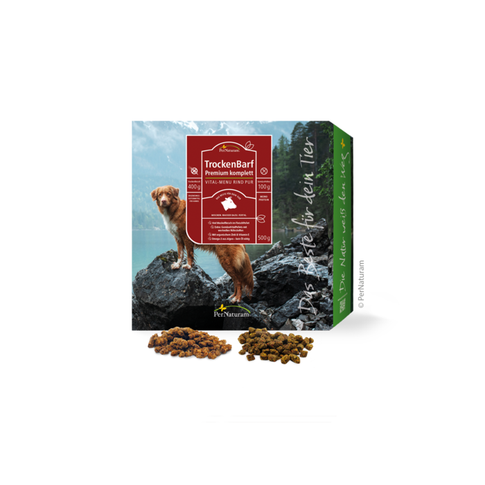 TrockenBarf Premium Komplett Vital-Menü Rind pur 500 g