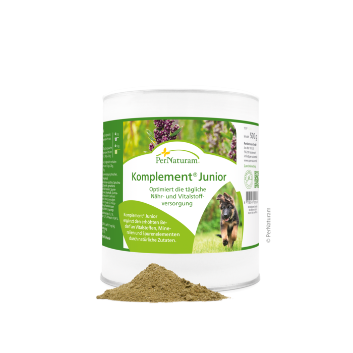 Komplement® Junior - toevoer van voedingsstoffen en vitale stoffen voor puppy's en jonge honden