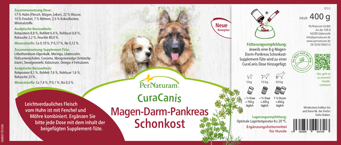 CuraCanis Magen-Darm-Pankreas Schonkost (6x400 g)