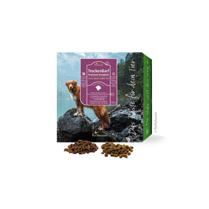 TrockenBarf Premium Komplett Vital-Menü Lamm pur 500 g