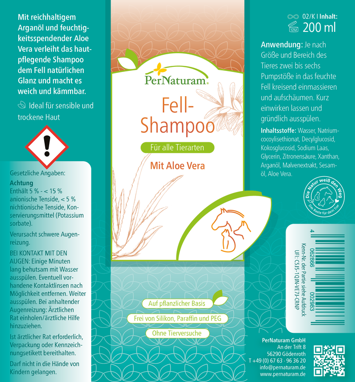 Shampooing à l'aloe vera (200 ml)
