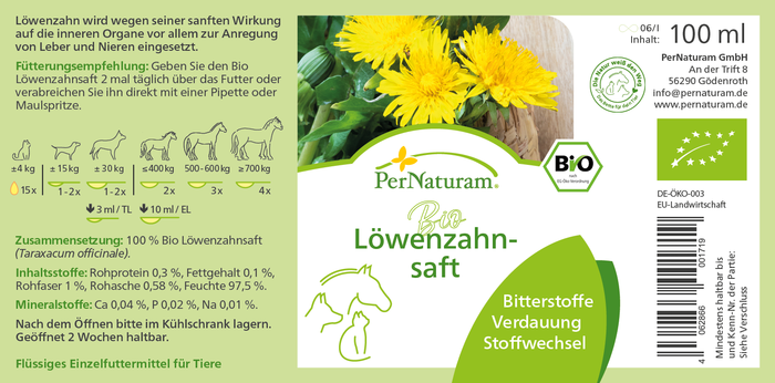 Bio Löwenzahnsaft